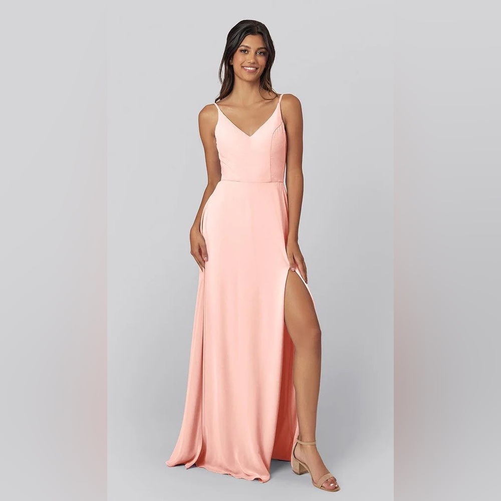 Peach Kimmy Kennedy Blue Bridesmaid Dress